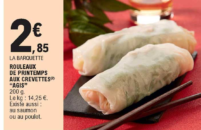 rouleaux de printemps aux crevettes "agis"