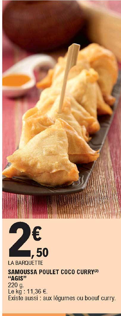 samossa poulet coco curry "agis"