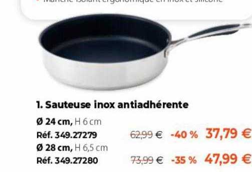 Sauteuse Inox Antiadhérente