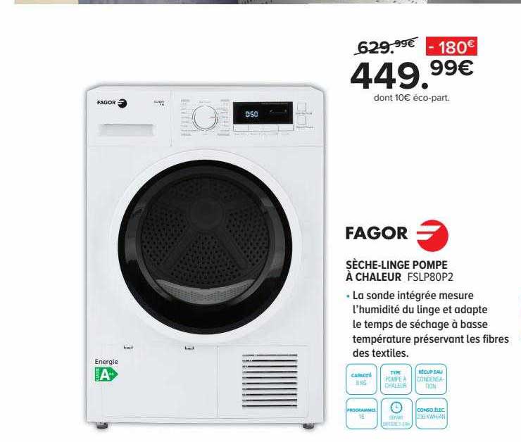 Sèche-linge Pompe à Chaleur Fagor