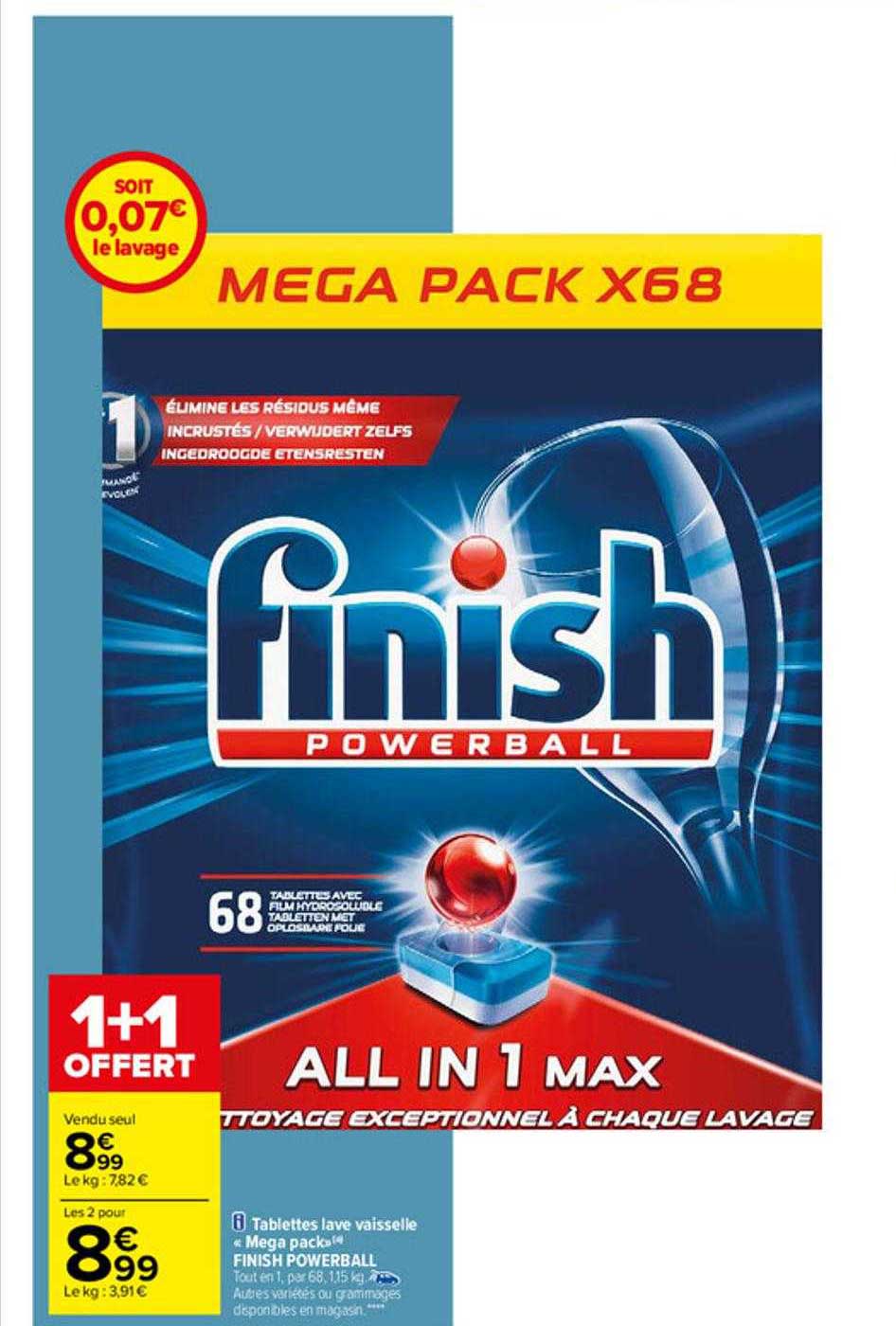 tablettes lave-vaisselle «méga pack» finish powerball