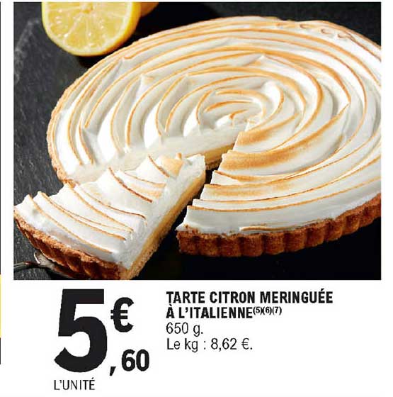 tarte citron meringuée à l'italienne
