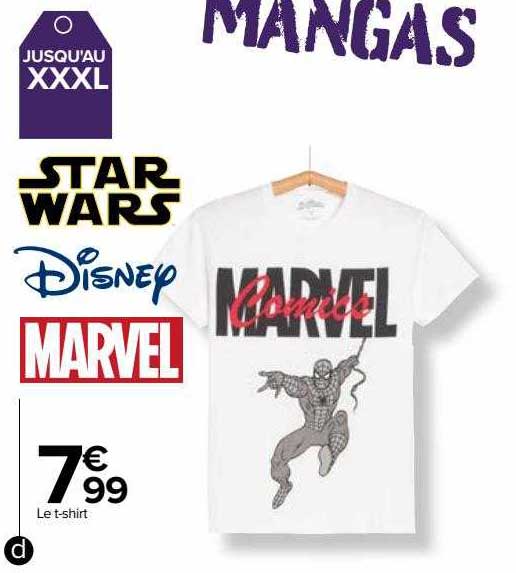 Le T-shirt Star Wars, Disney, Marvel