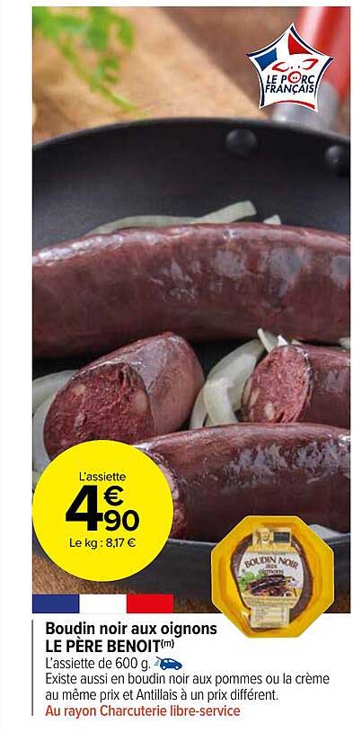 boudin noir aux oignons le père benoit