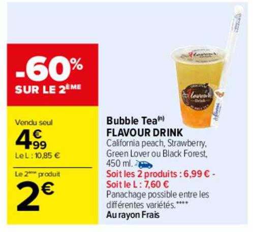 bubble tea flavour drink