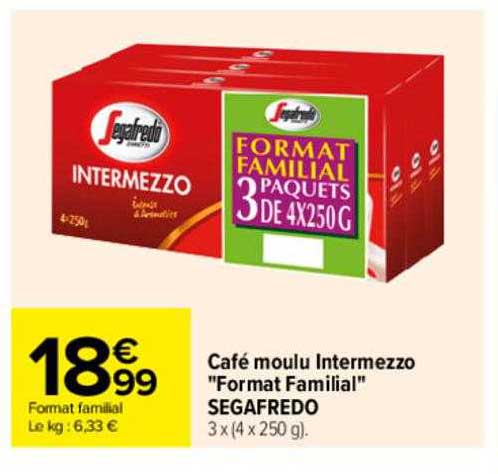 café moulu intermezzo "format familial" segafredo