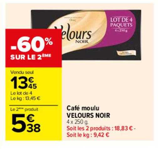 Café Moulu Velours Noir