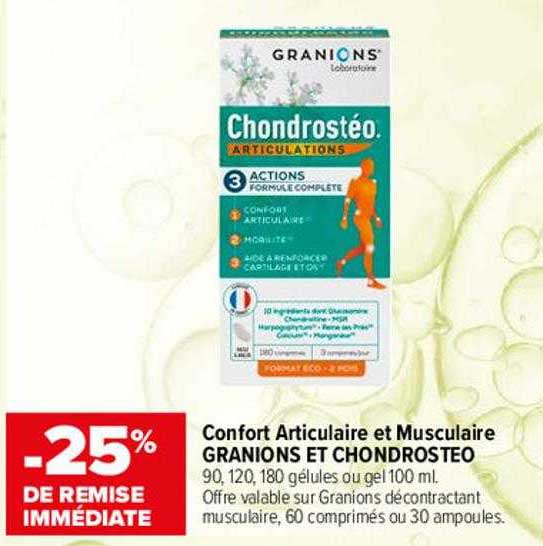 confort articulaire et musculaire granions et chondrostéo
