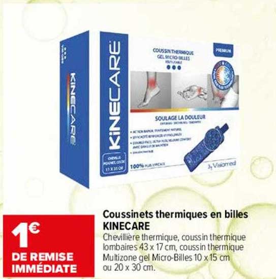 coussinets thermiques en billes kinecare