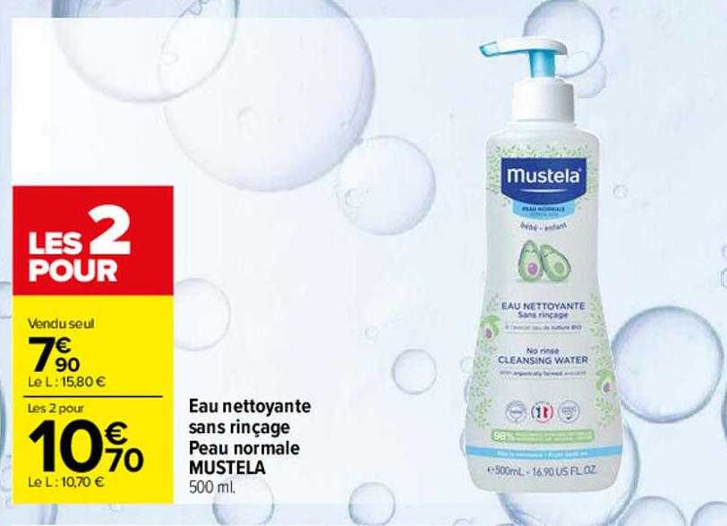 Eau Nettoyante Sans Rinçage Peau Normale Mustela