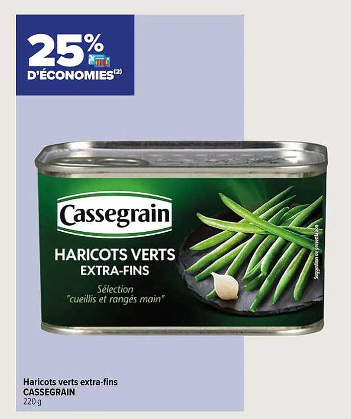haricots verts extra-fins cassegrain