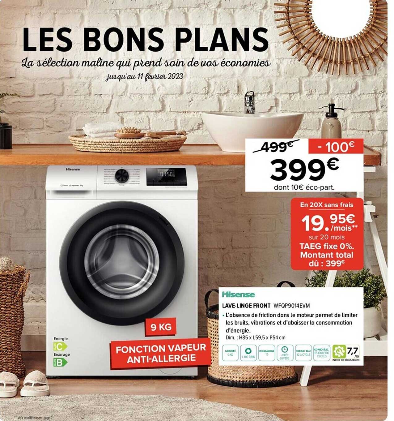lave-linge front hisense