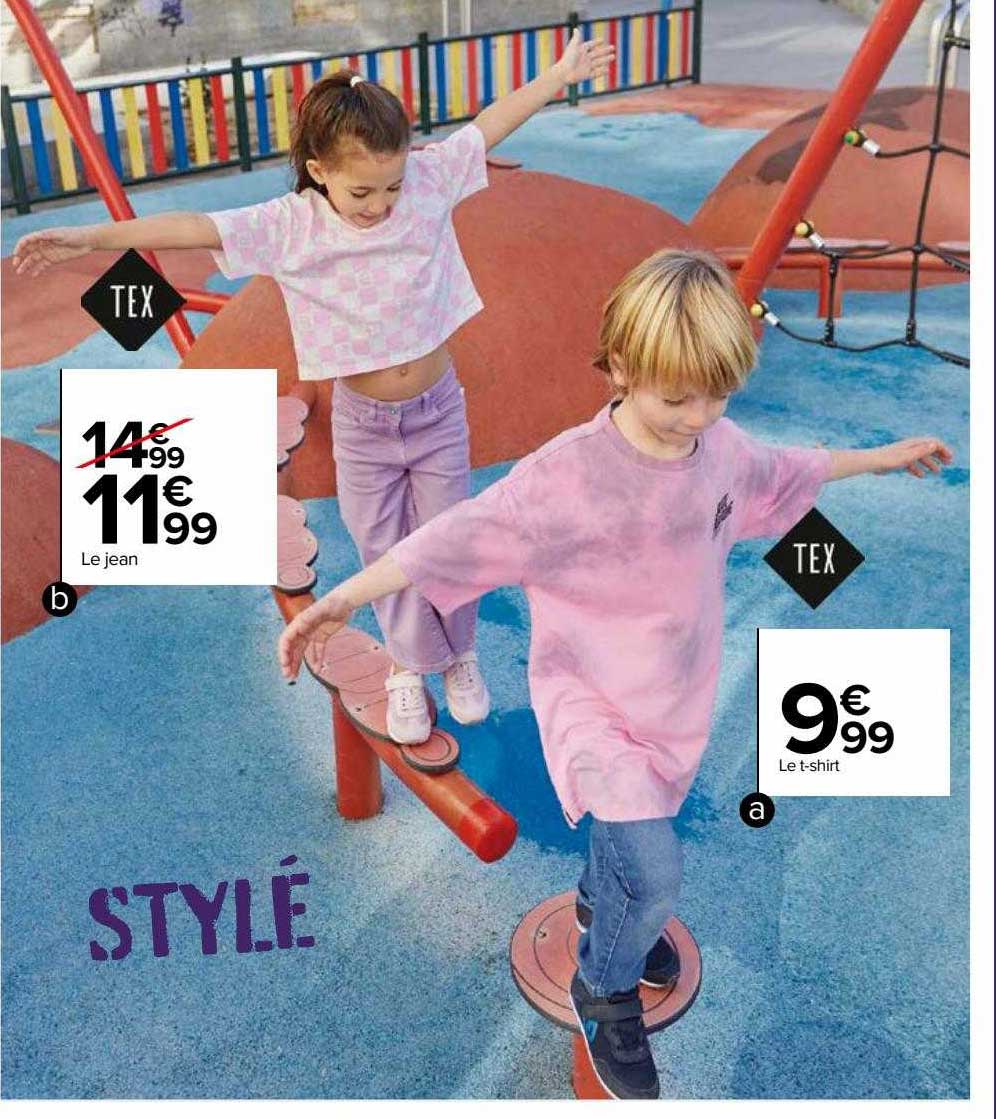 le jean tex, le t-shirt tex