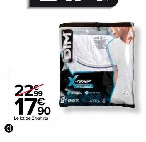 le lot de 2 t-shirts dim