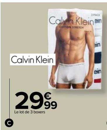 le lot de 3 boxers calvin klein
