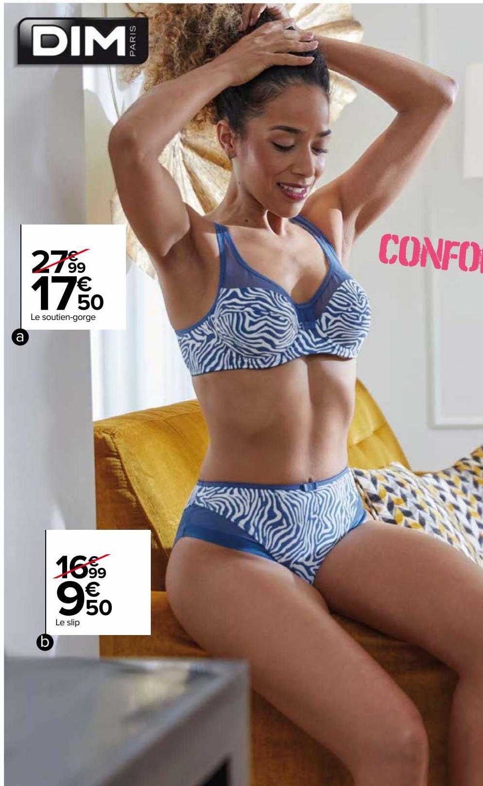 le soutien-gorge dim, le slip dim