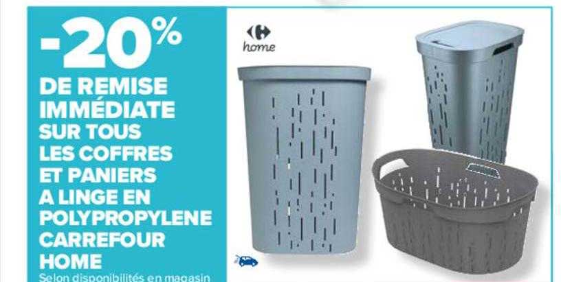 Les Coffres Et Paniers à Linge En Polypropylène Carrefour Home