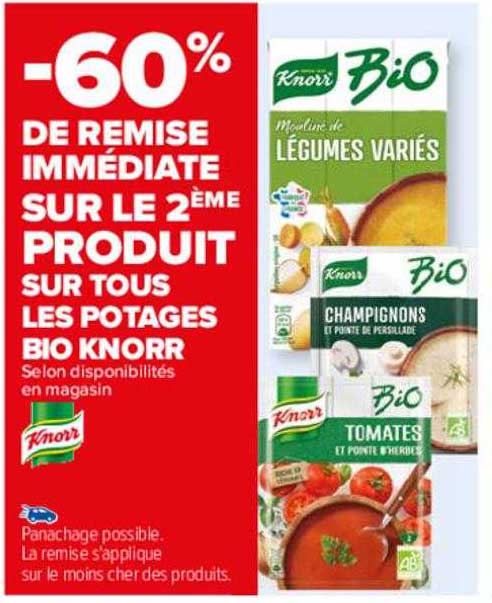 les potages bio knorr