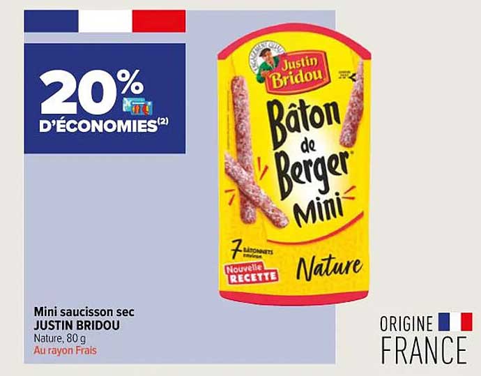 mini saucisson sec justin bridou