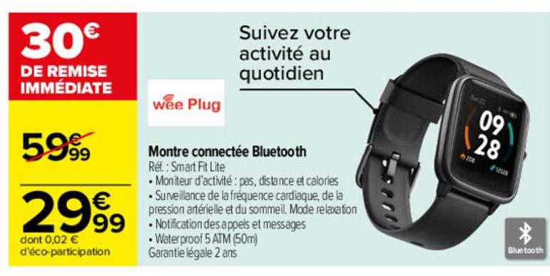 montre connectée bluetooth wee plug
