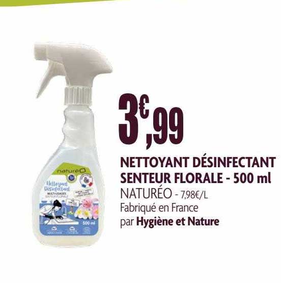 nettoyant désinfectant senteur florale