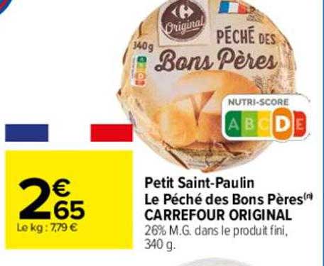 petit saint-paulin le péché des bons pères carrefour original