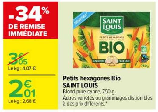 petits hexagones bio saint louis