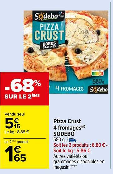 Pizza Crust 4 Fromages Sodebo