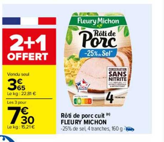 rôti de porc cuit fleury michon
