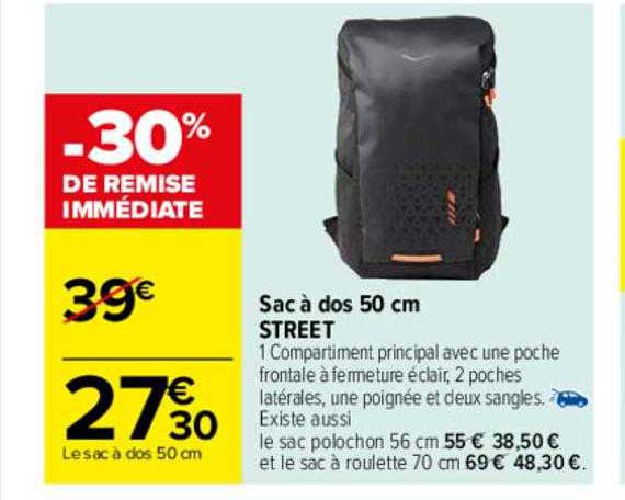 sac à dos 50 cm street