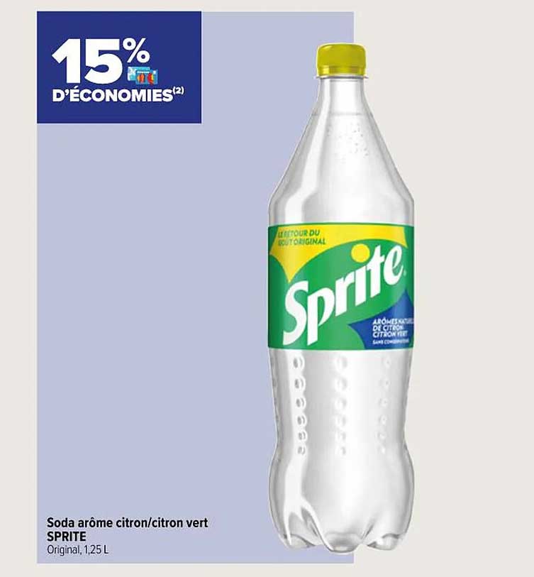 soda arôme citron-citron vert sprite