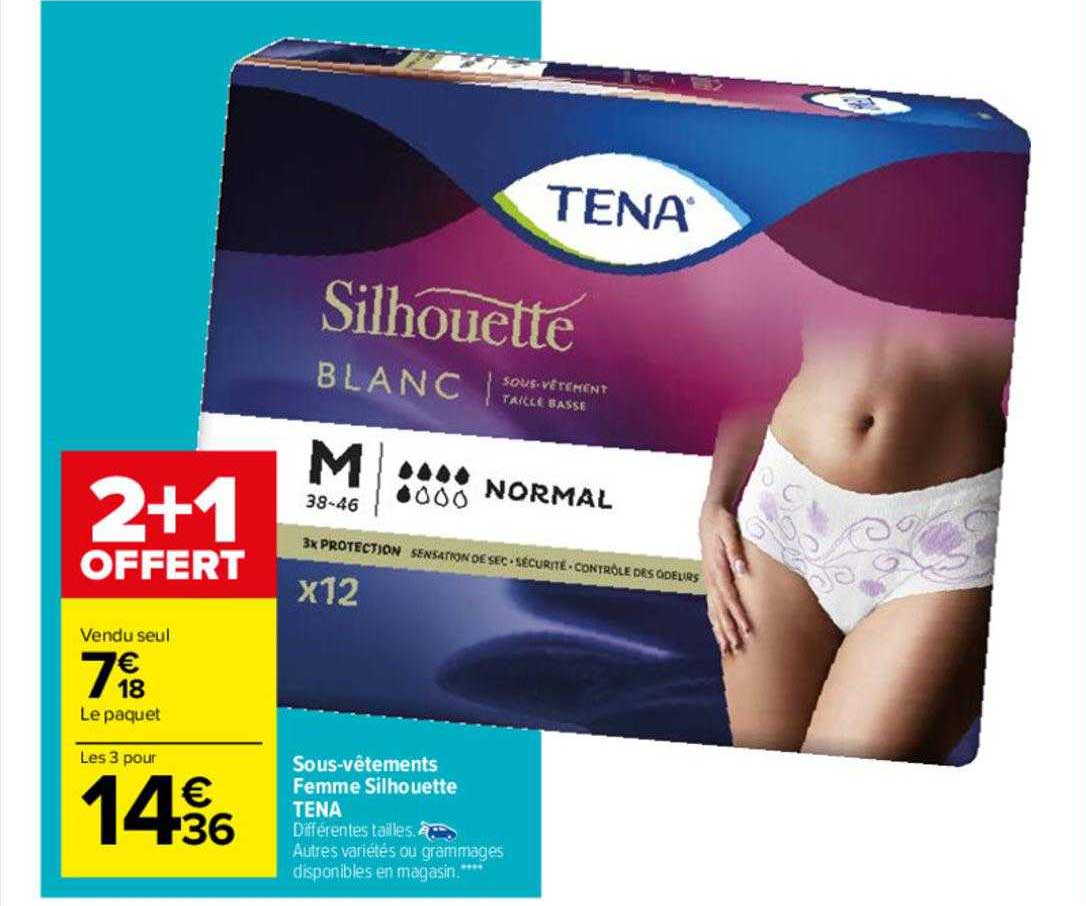 sous-vêtements femme silhouette tena