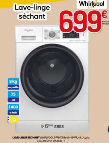 lave-linge séchant whirlpool