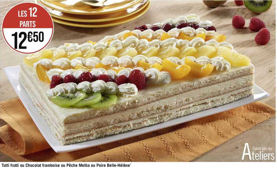 tutti frutti ou chocolat framboise ou pêche melba ou poire belle-hélène