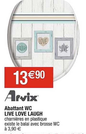 abattant wc live love laugh