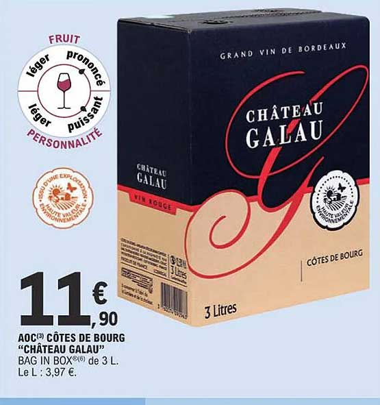 aoc côtes de bourg "château galau"