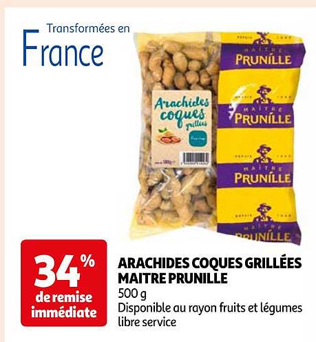 arachides coques grillées maître prunille