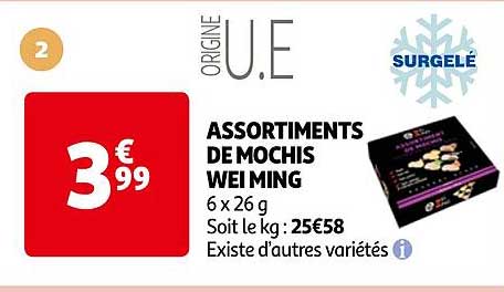 assortiments de mochis wei ming