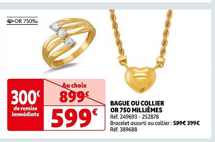 bague ou collier or 750 millièmes