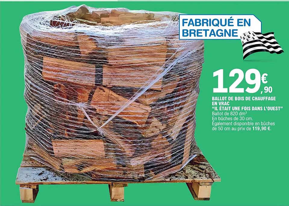 ballot de bois de chauffage en vrac "il était une fois dans l'ouest"