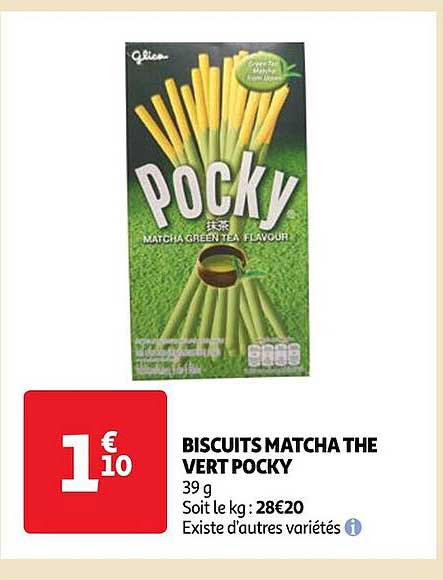 biscuits matcha thé vert pocky