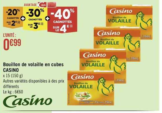 Bouillon De Volaille En Cubes Casino