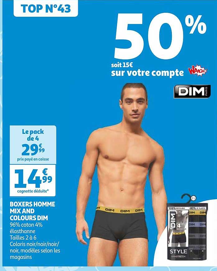 boxers homme mix and colours dim