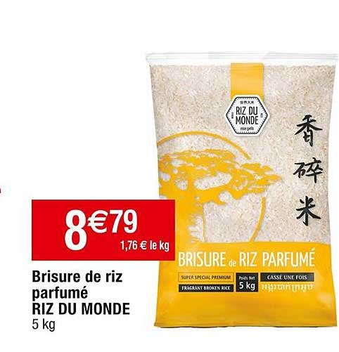 brisure de riz parfumé riz du monde