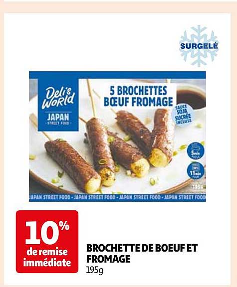 brochette de boeuf et fromage deli's world