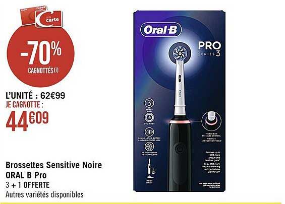 brossettes sensitive noire oral b pro