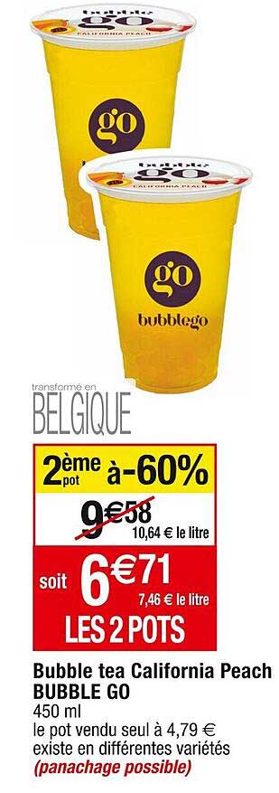 bubble tea california  peach bubble go