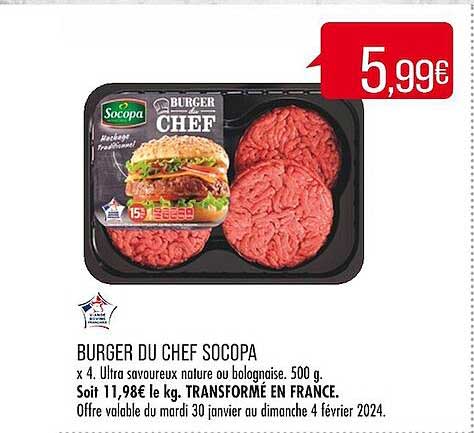 Burger Du Chef Socopa