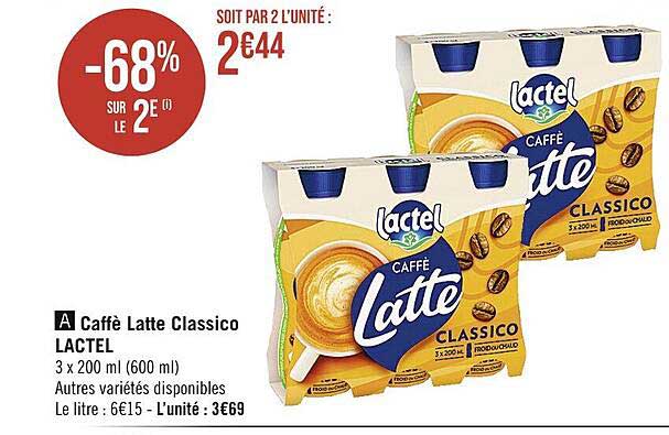 caffè latte classico lactel