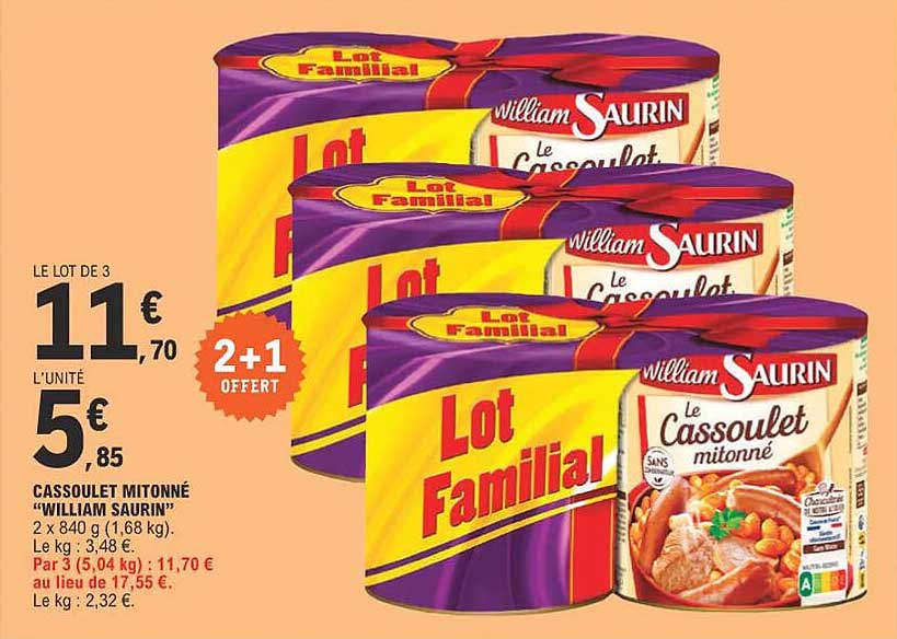 cassoulet mitonné "william saurin"